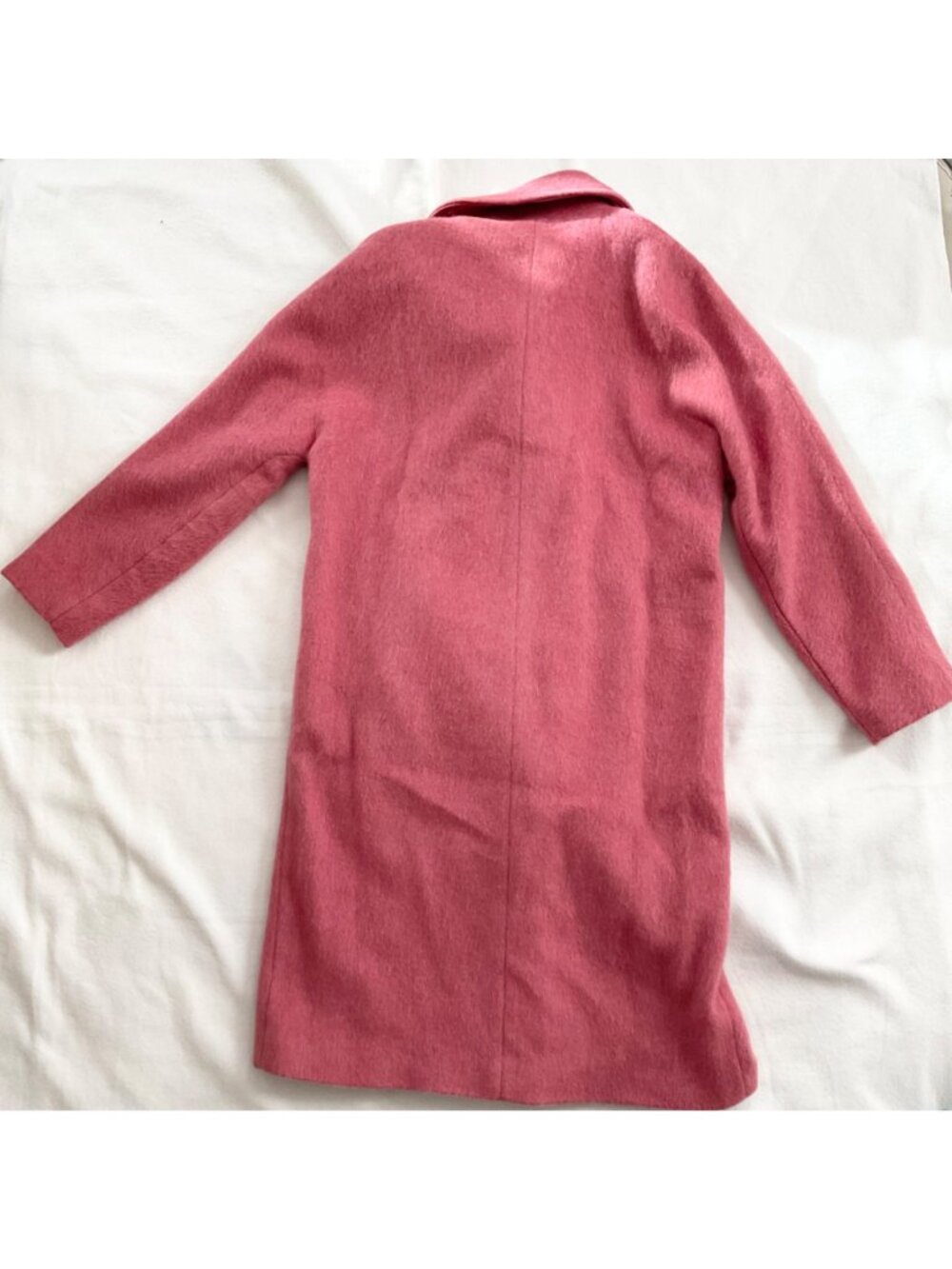 NWT SEZANE JIM COAT Rosewood dark pink wool oversized SZ34 US2 bust39 - Picture 3 of 8